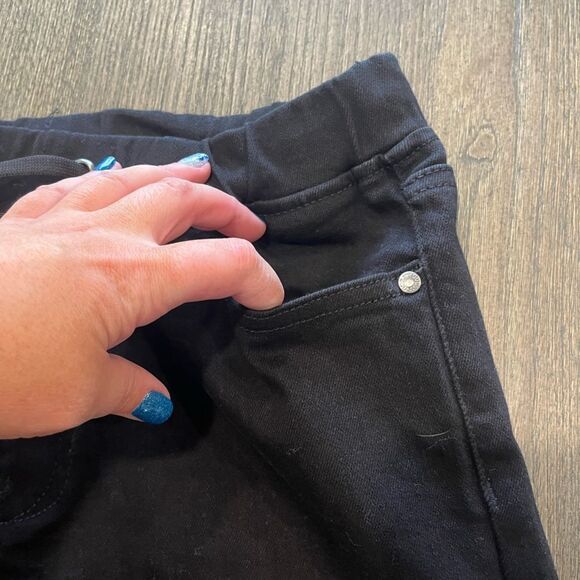 NWOT Guess Black Distressed Denim Shorts Drawstring Size M - Picture 5 of 10